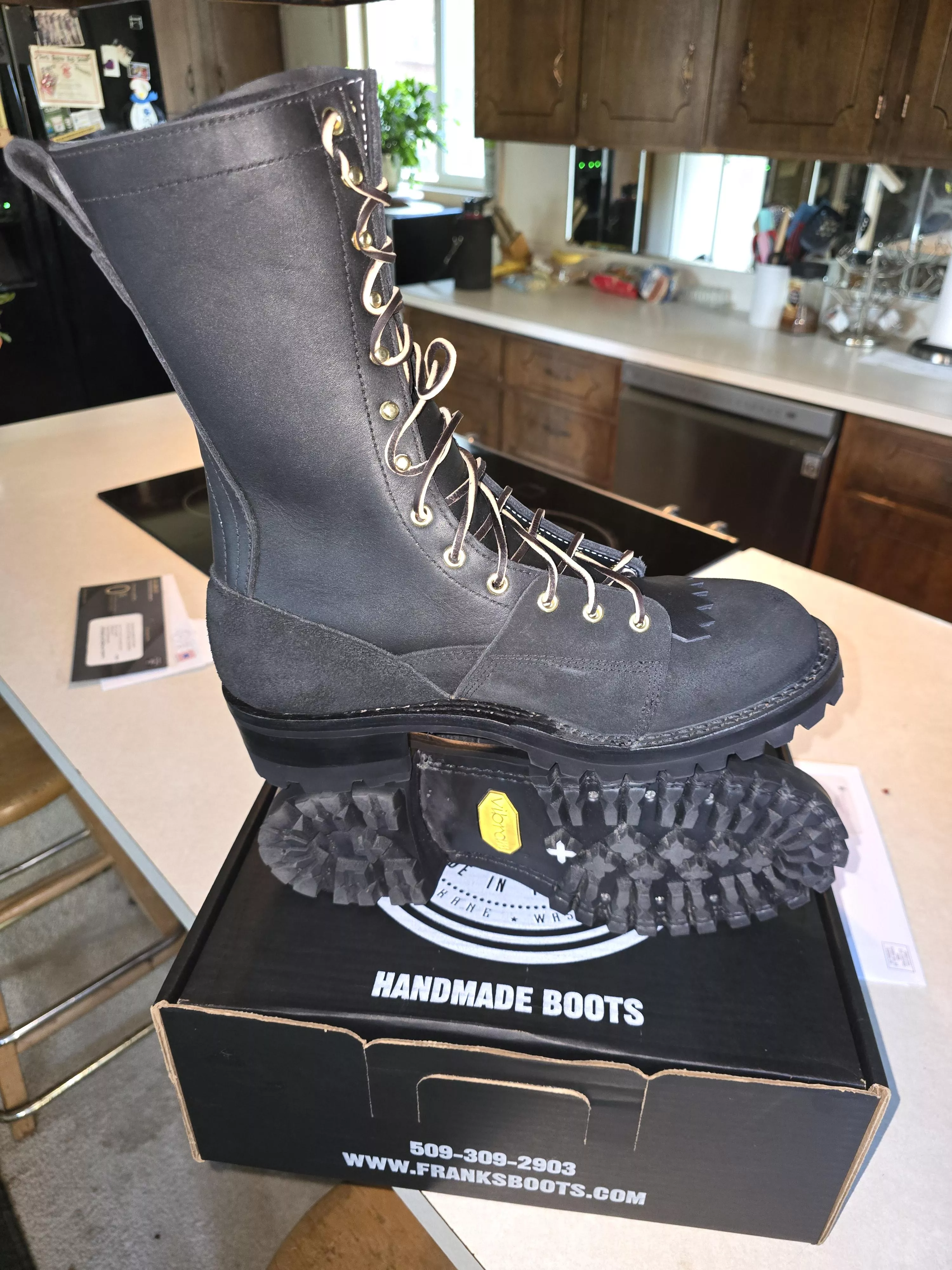 First pair of Frank's boots