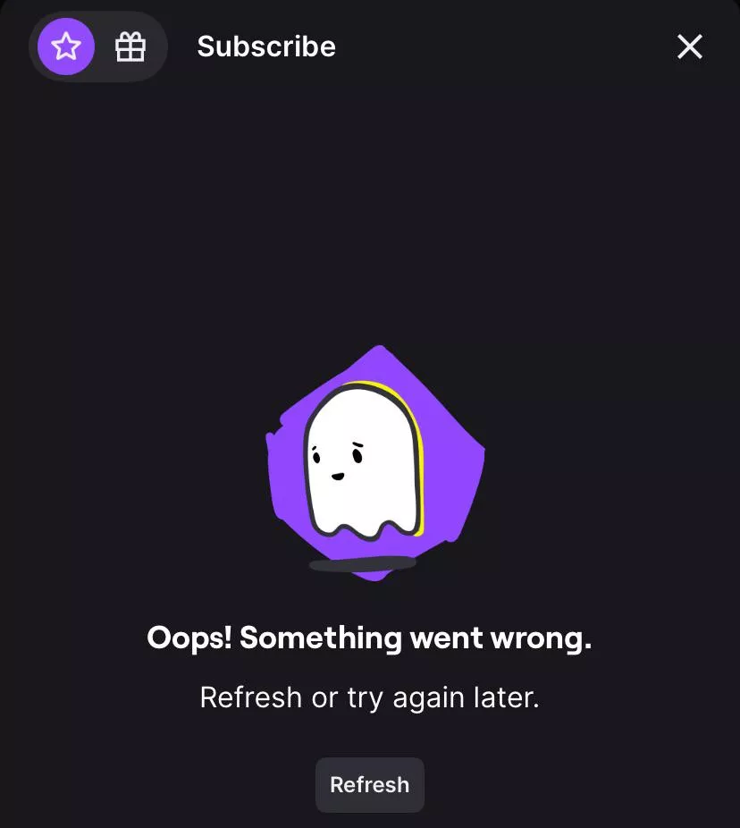 “Oops! Something went wrong.” when trying to subscribe on iOS app