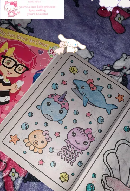 coloring  time! 🎨🤍