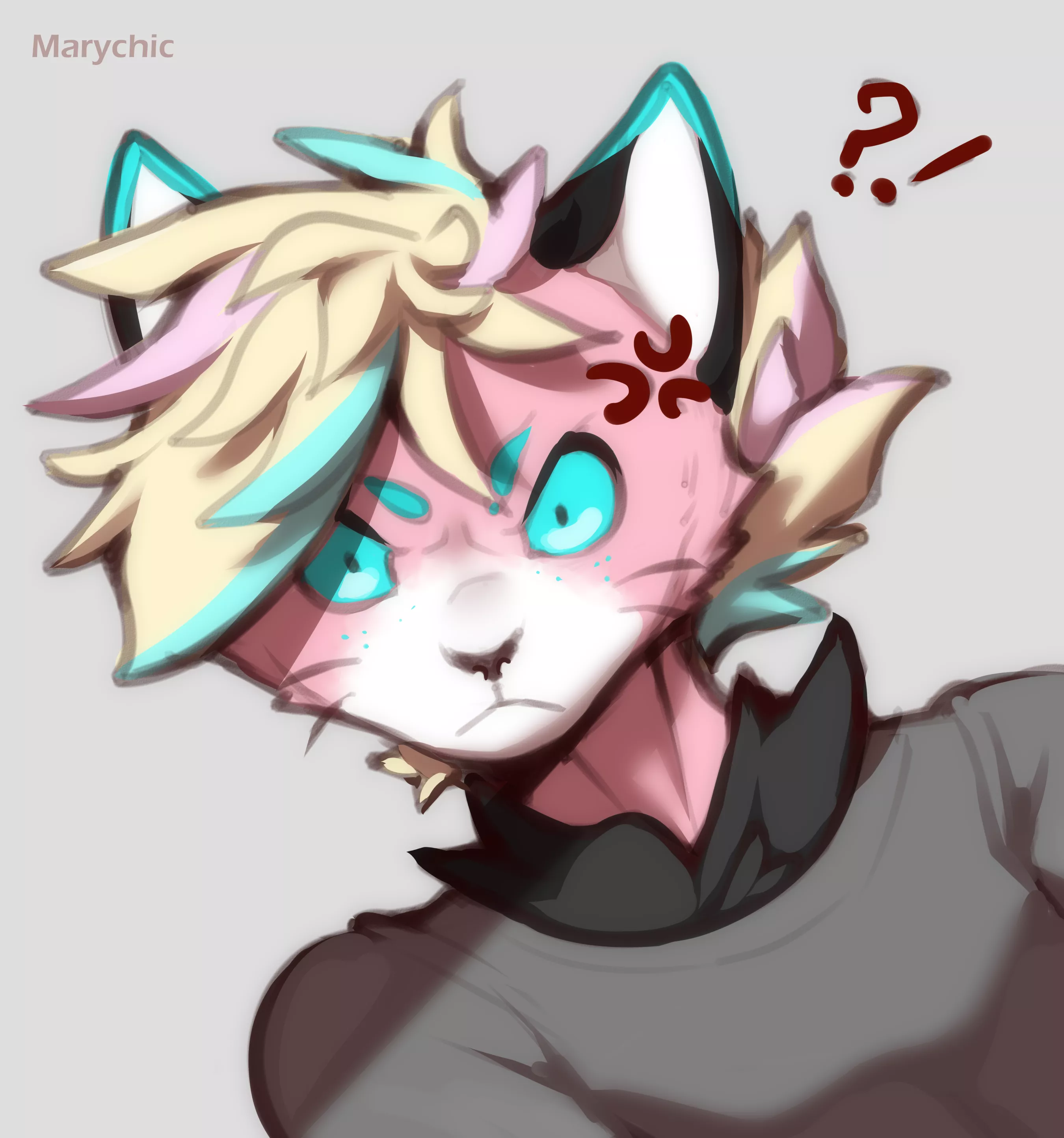He is mad!!! What did you do to him??? (Art by me)