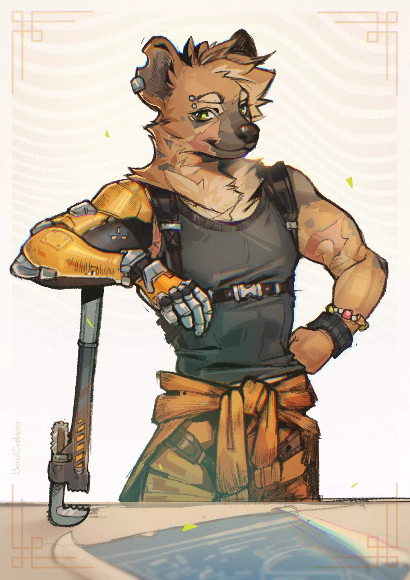 Hyena engineer at your service! (art by me)