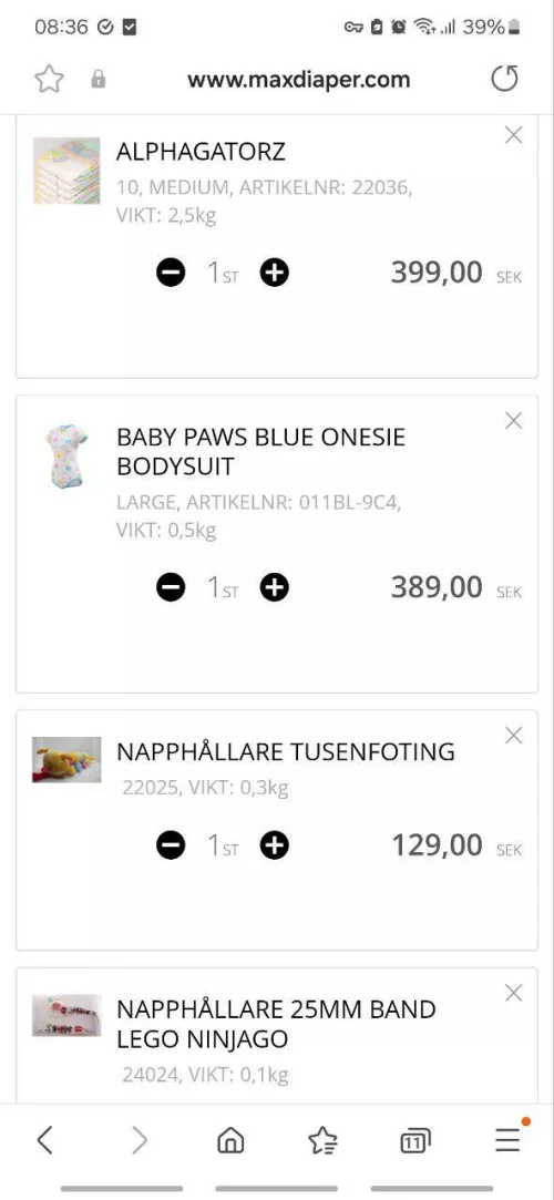 I bought my first Clothback! Along with other stuff.