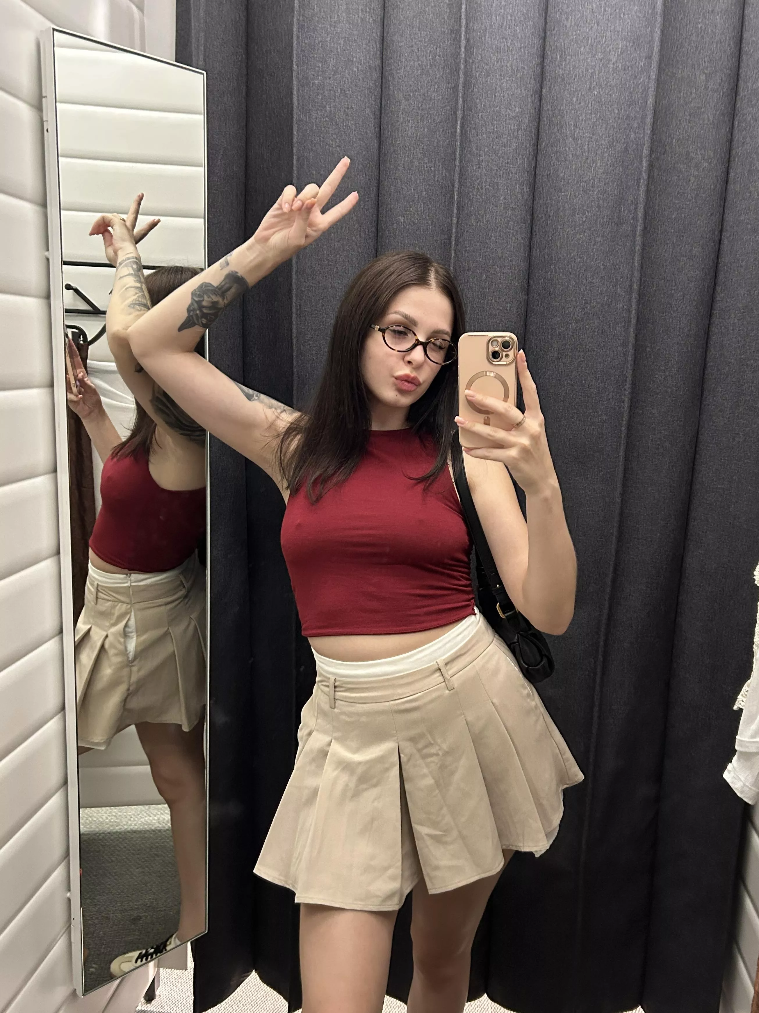 I'll tell you a secret, there's no panties under the skirt