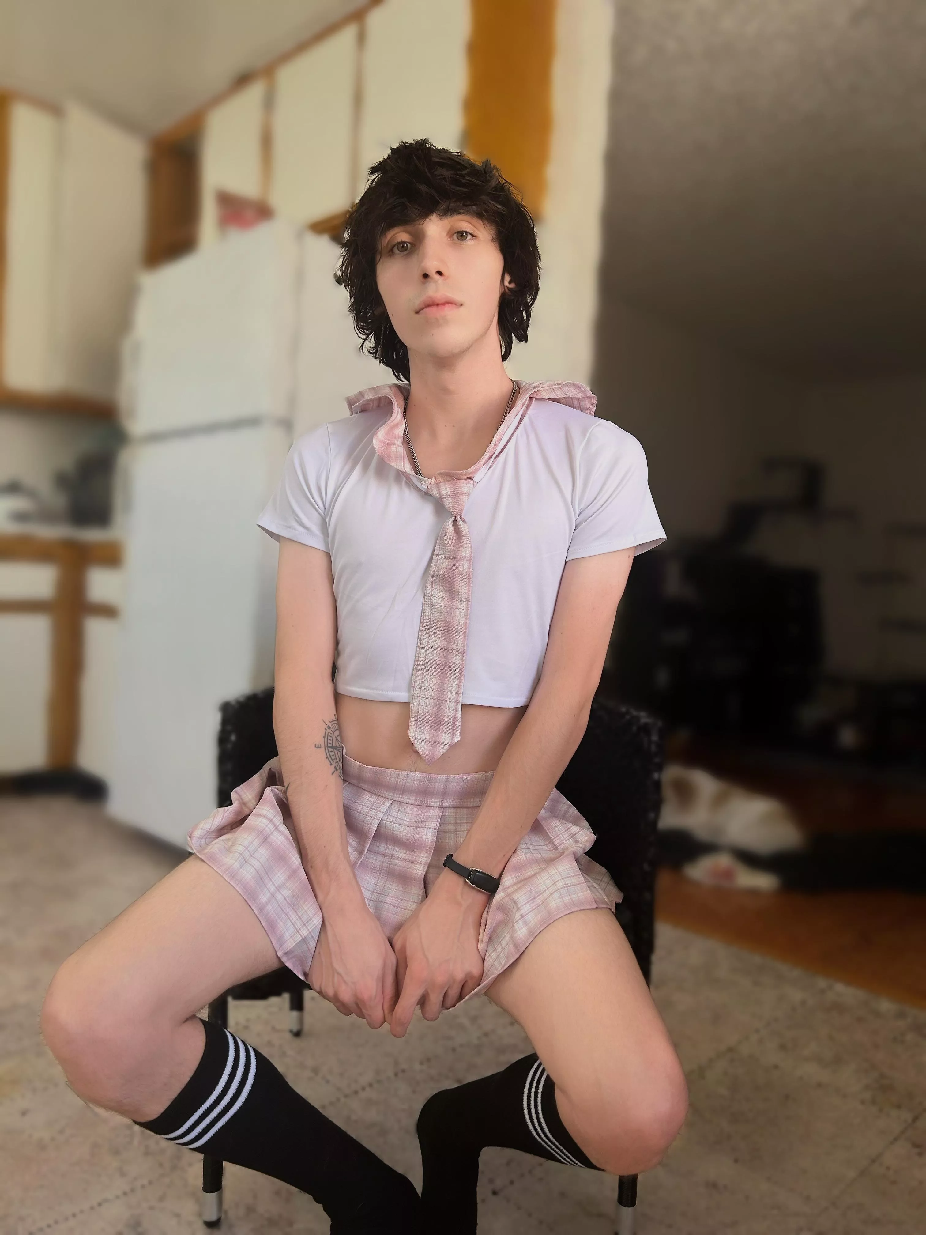 I’m not sure if I’m technically a “femboy” but I felt really happy wearing this skirt… idk.. I feel like my friends would make fun of me if they knew about this.. ughhh. [19]