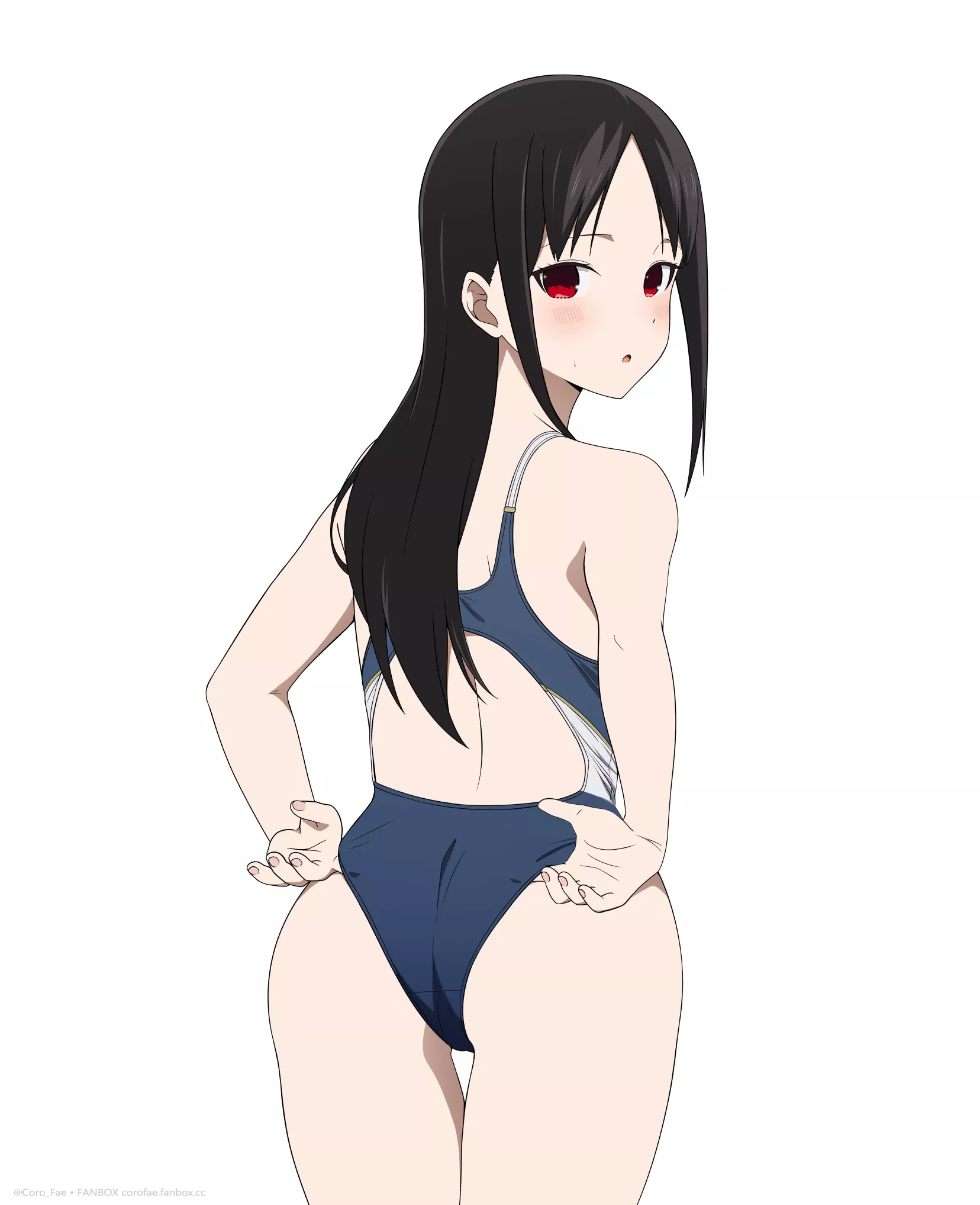 Kaguya Pulling A Wedgie In Her Competition Swimsuit (Kaguya-Sama Love Is War)