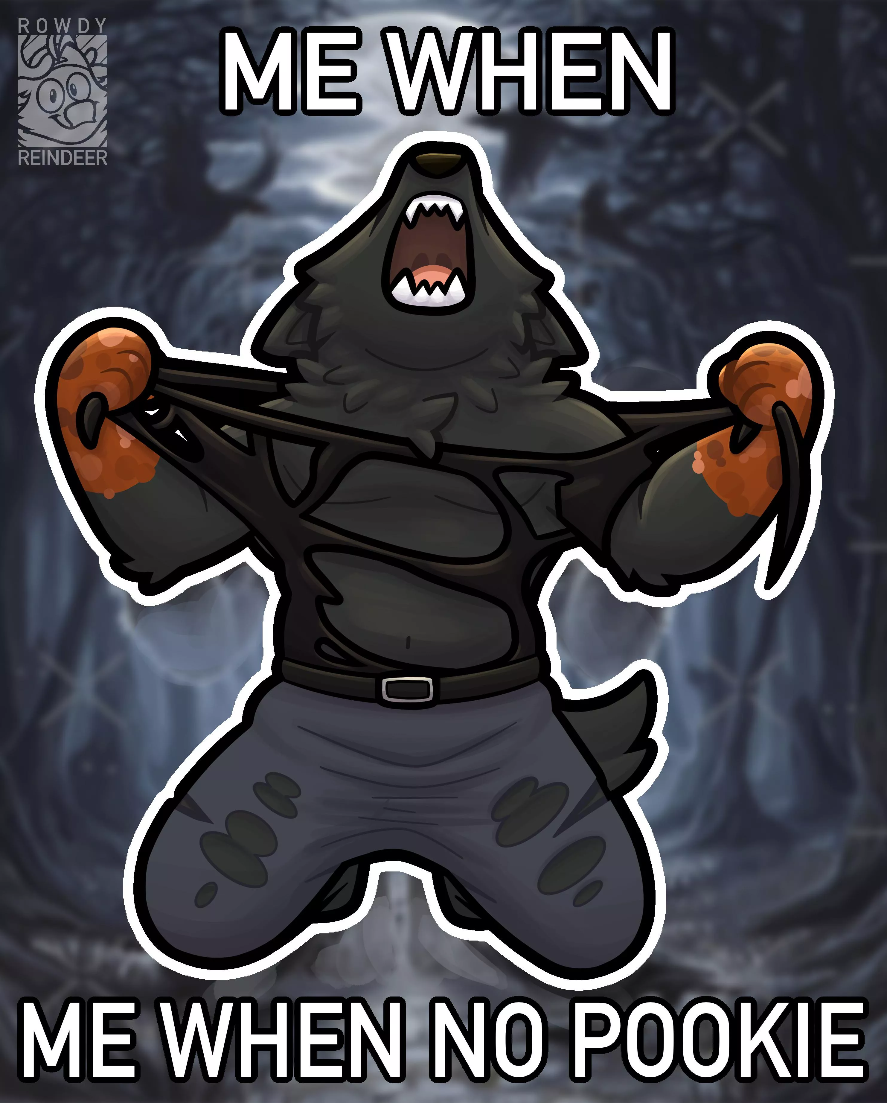 Me when me when no pookie 🥺 (art by me)