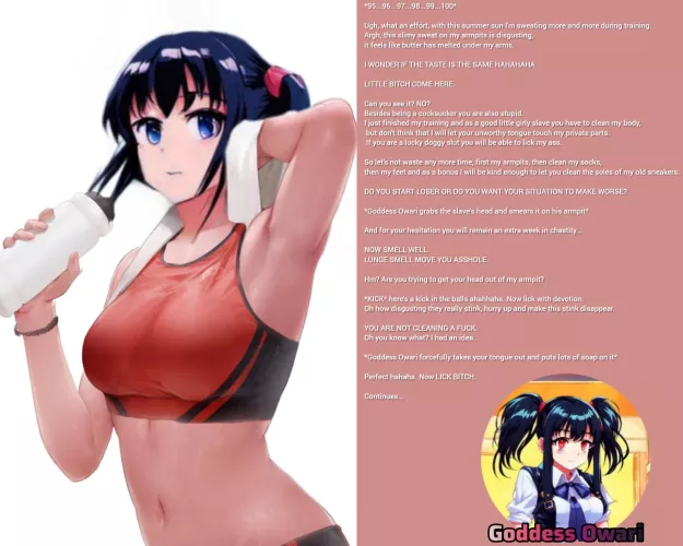 Mistress's sweaty armpits