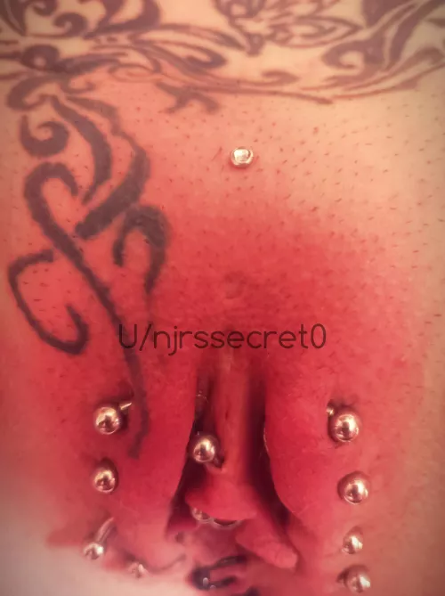 My red pussy after a couple of strokes with a flog 