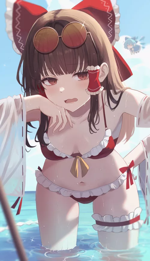 Reimu at the beach
