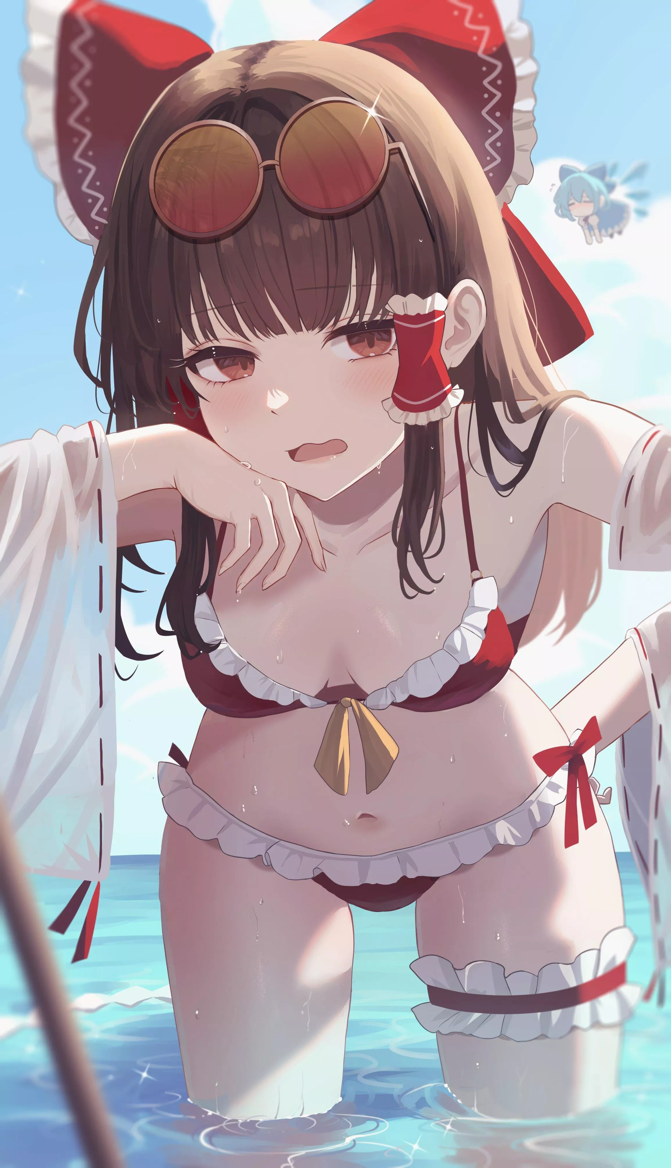 Reimu at the beach