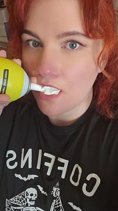 The only cream I had on hand for my mouth