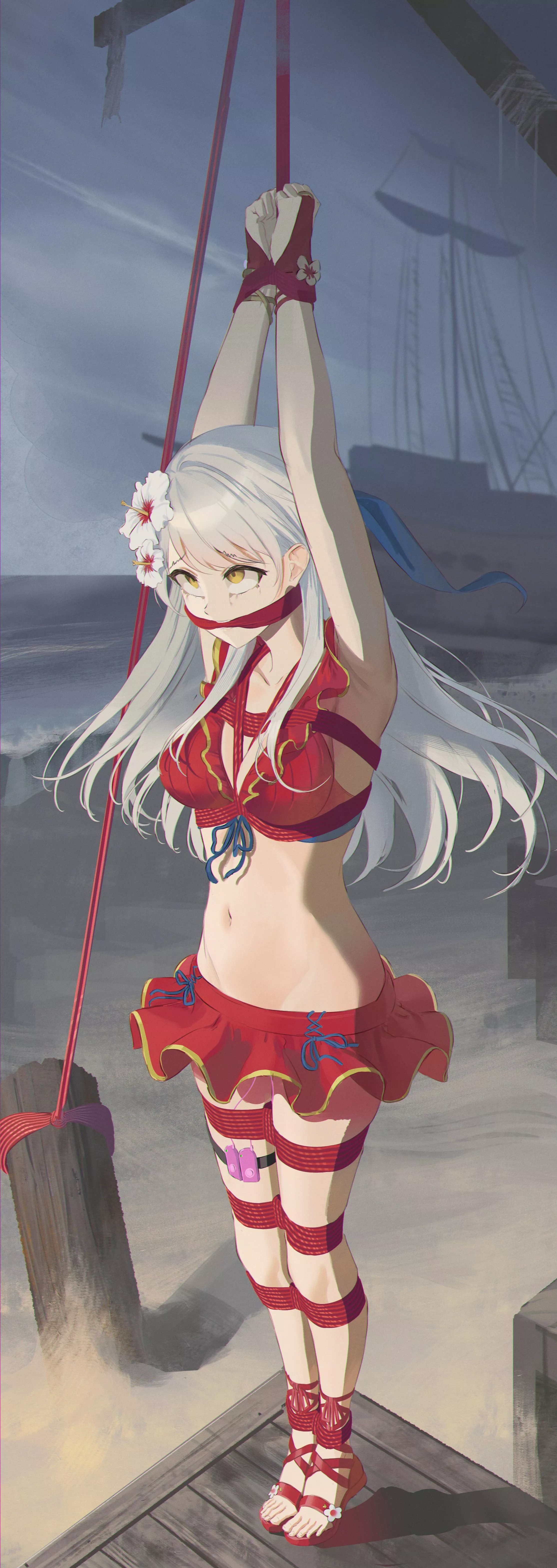 Welcoming arriving ships to the port 