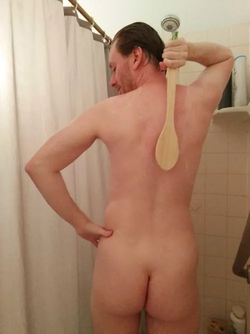 Enjoying a nice shower