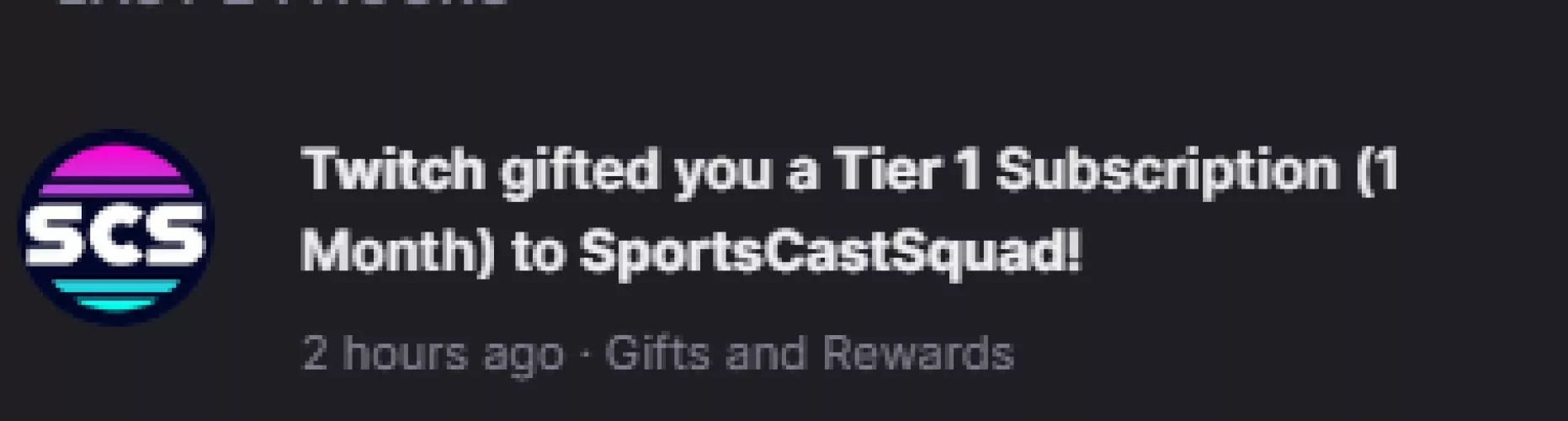 Gift sub from Twitch itself?