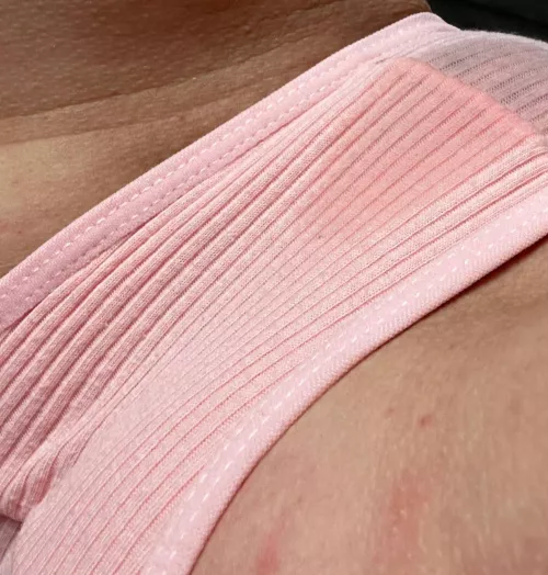 how beautiful my secretions look on pink panties