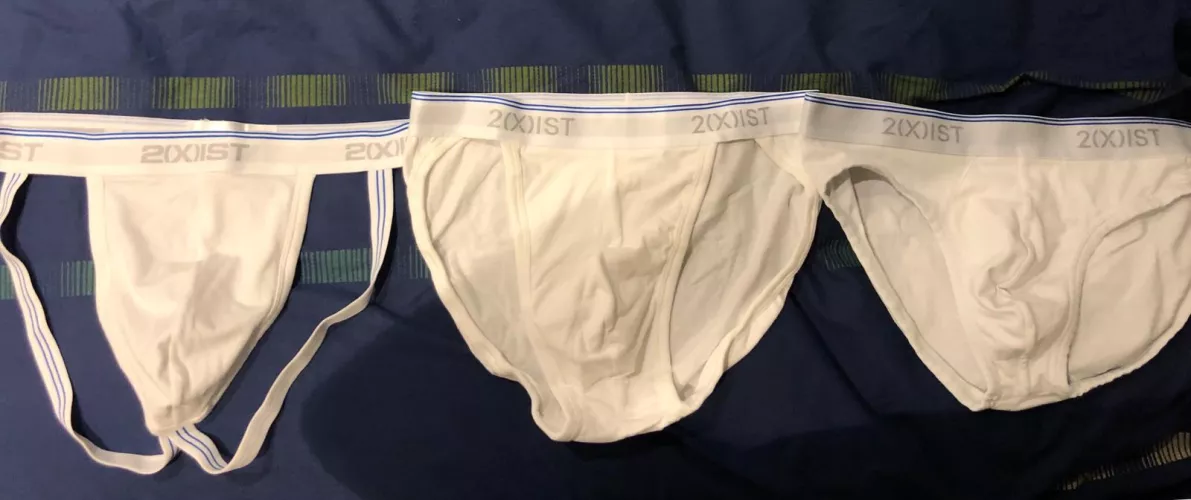 I love this particular 2xist style so much, I have it three ways - brief, sports brief and jockstrap. I’ll reveal which one I’ve chosen for today once I’ve made my mind up. 