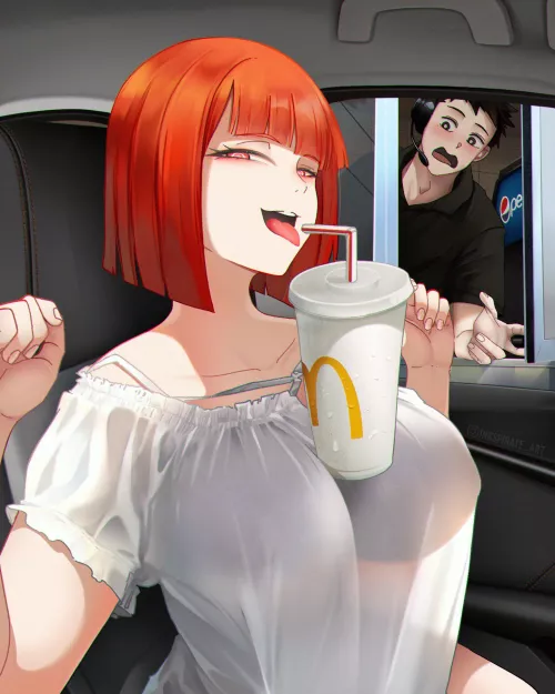 McDonald's Mom Drinking some McDonald's Sprite (Inkspirate) [Yoru Mac]