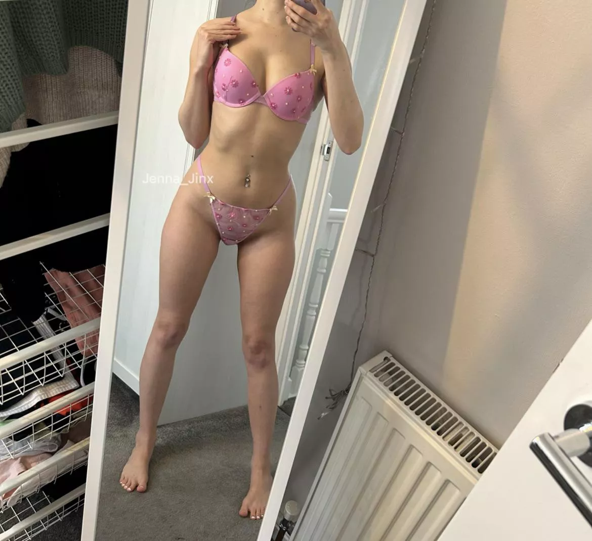 My curves in a cute flowery set OC 