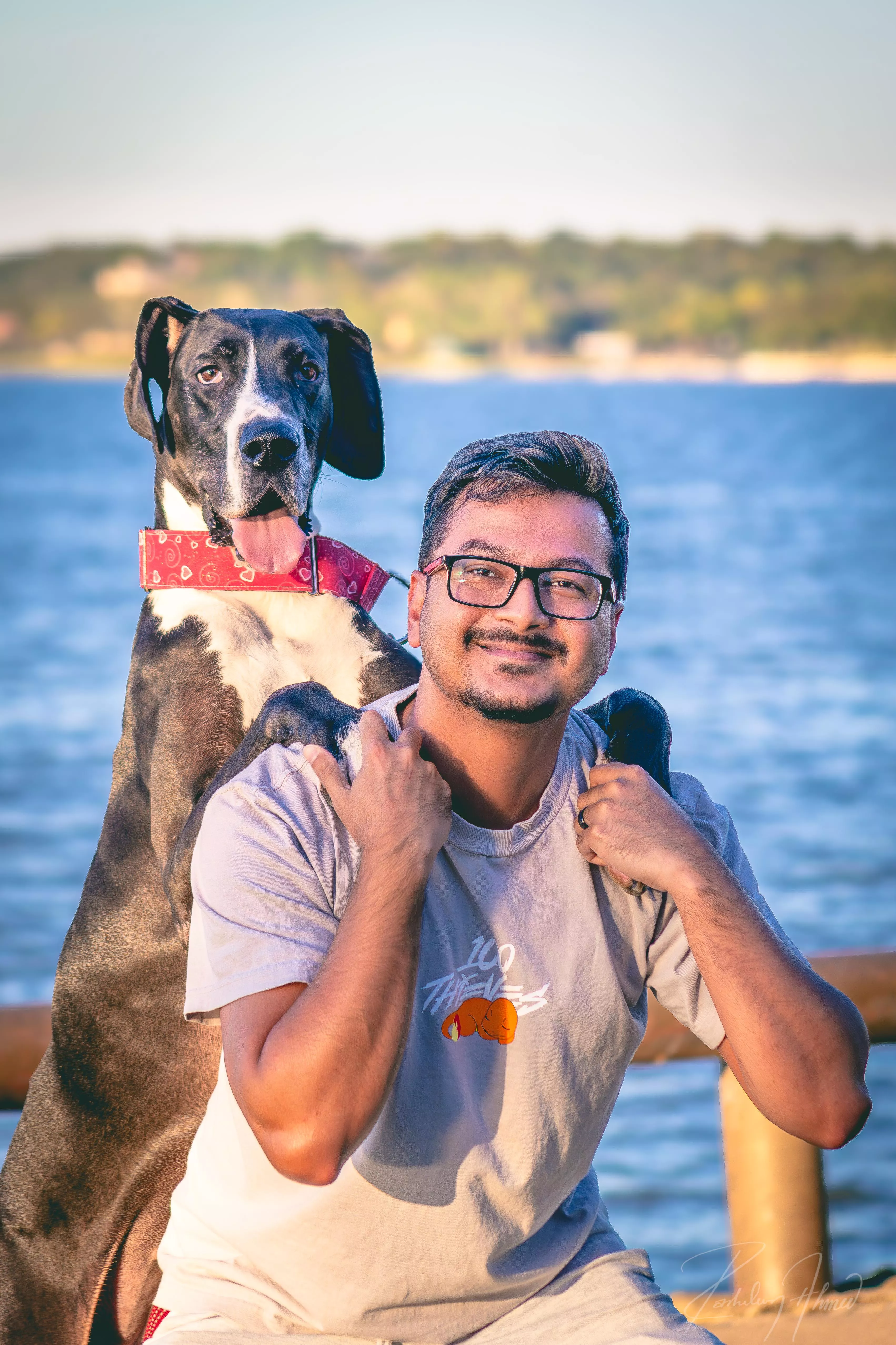 My shadow takes the form of the biggest baby.