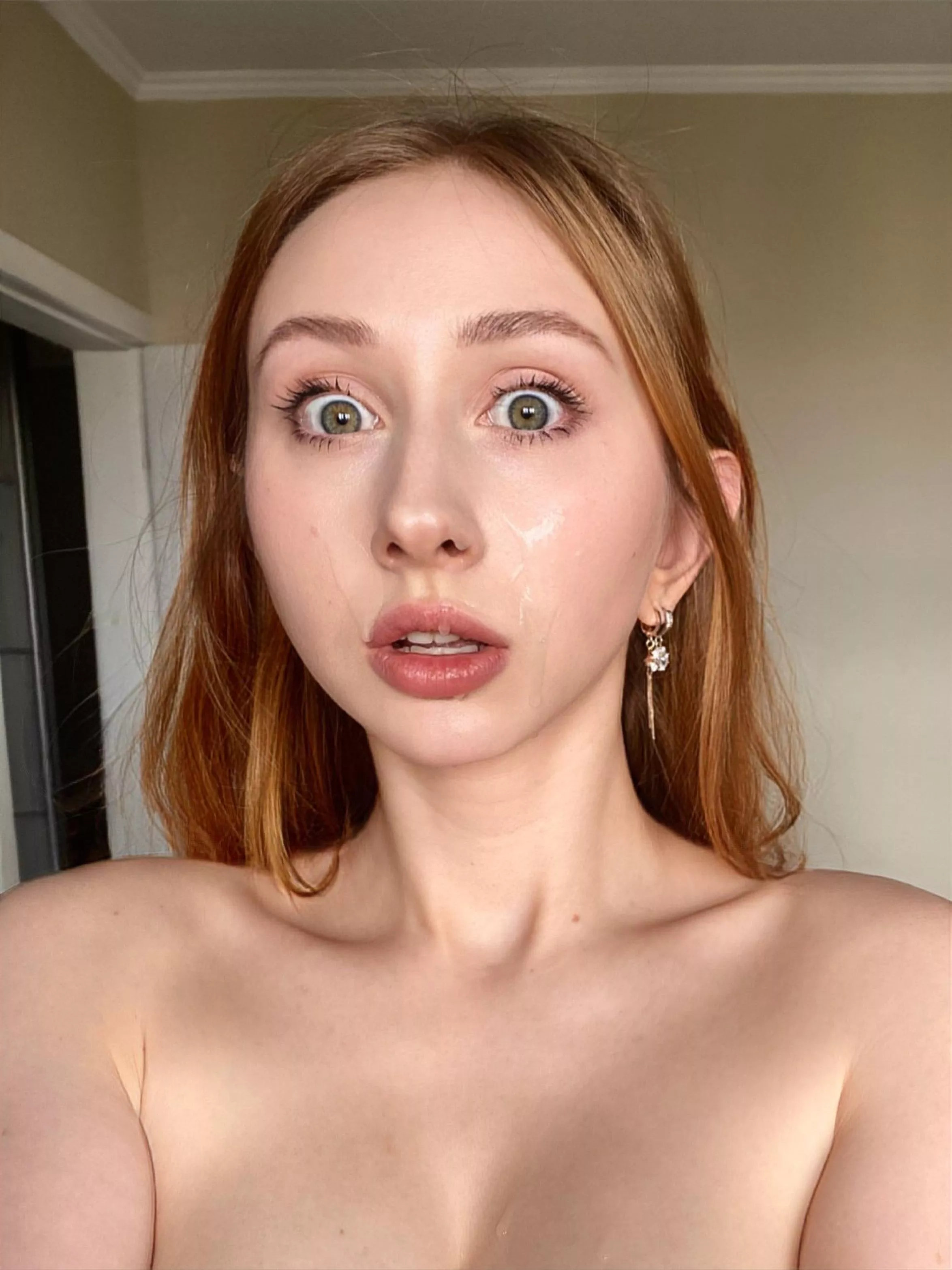 Satisfying your cum fetish with my cute little redhair face