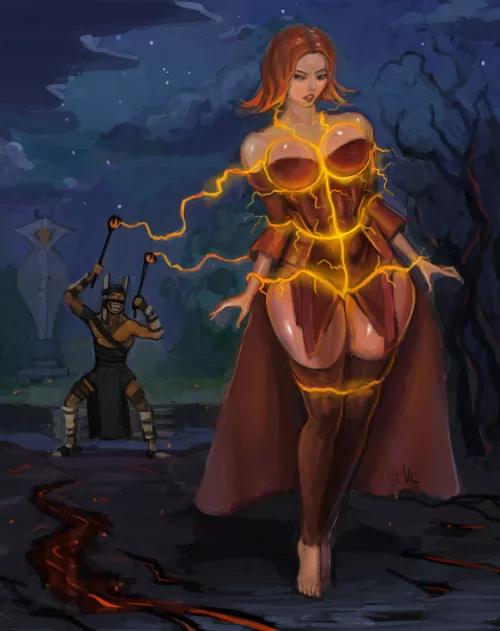 Shadow Shaman caught Lina drawn by me