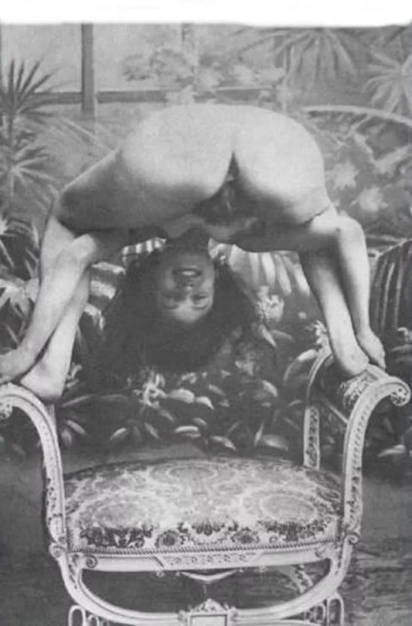 Sir, A wager : I do bet that maid Lottie cannot sit comfortably upon the chair without touching seat cushion or seat back. Her early attempts have clothing touching said cushions and thus forfeit, but a final wager brings a new technique and she wins two