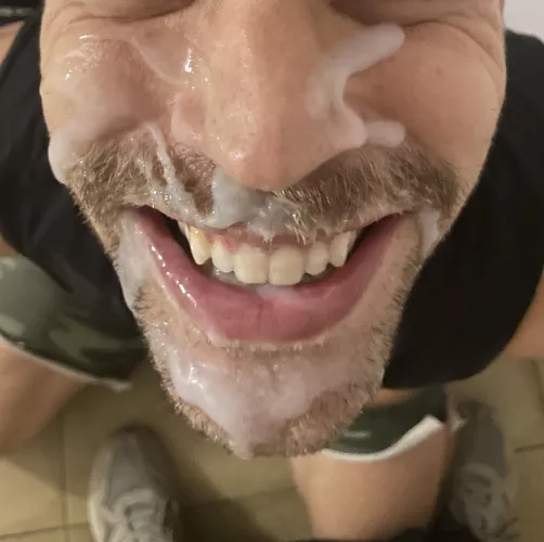 Smiling like a good boy