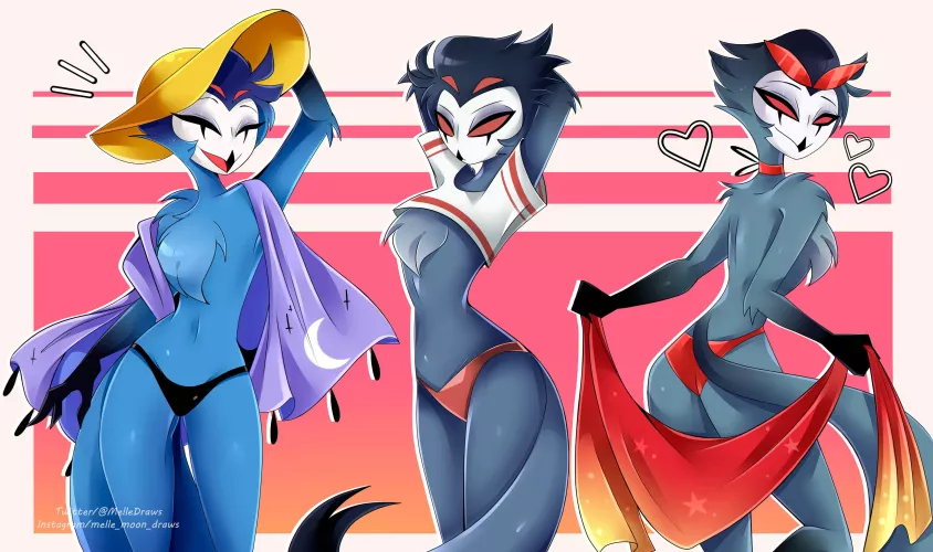 Stolas in his sexy swimsuits [M] (MelleDraws)