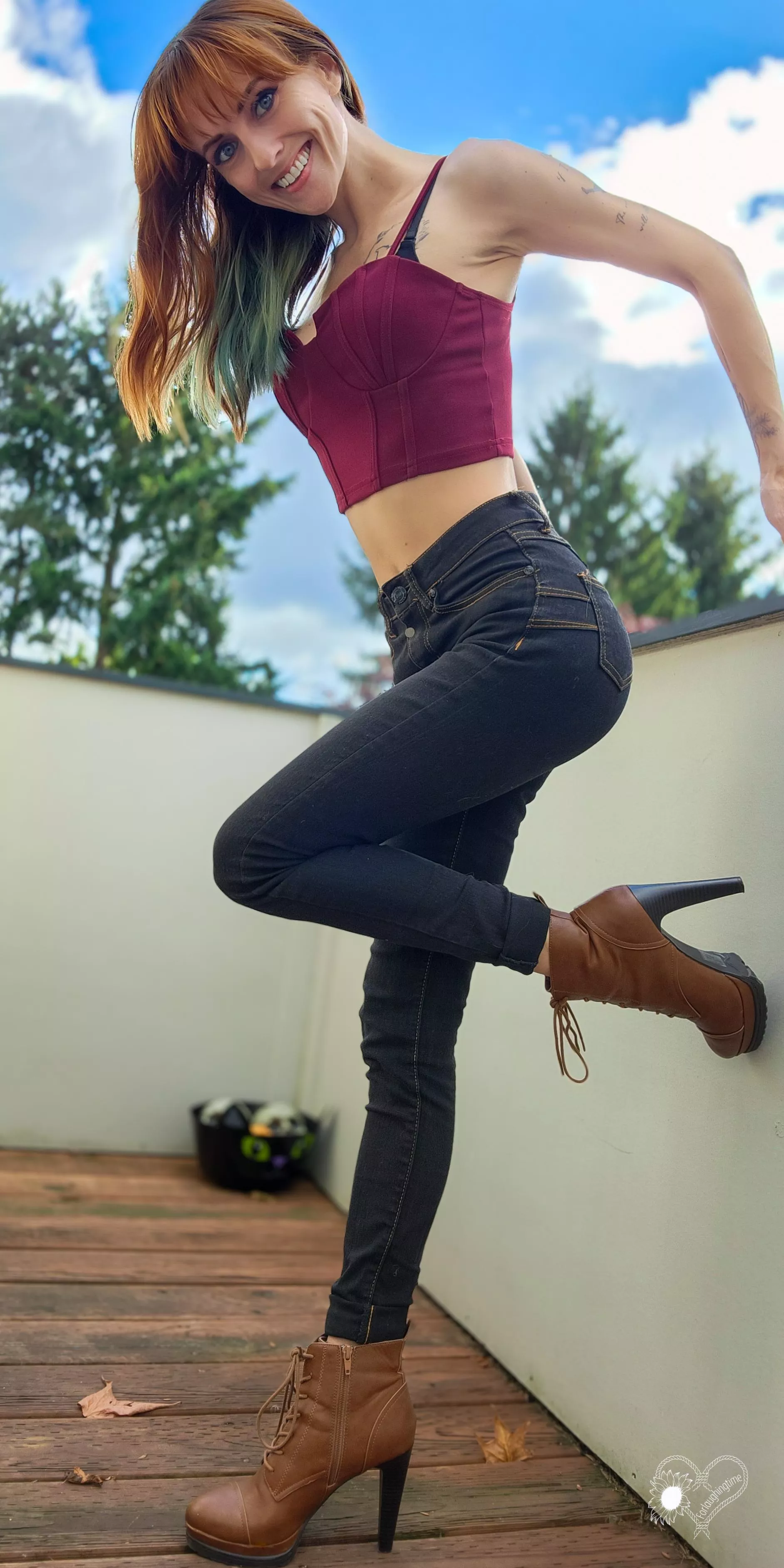 The sky high heels on these boots are my favorite!