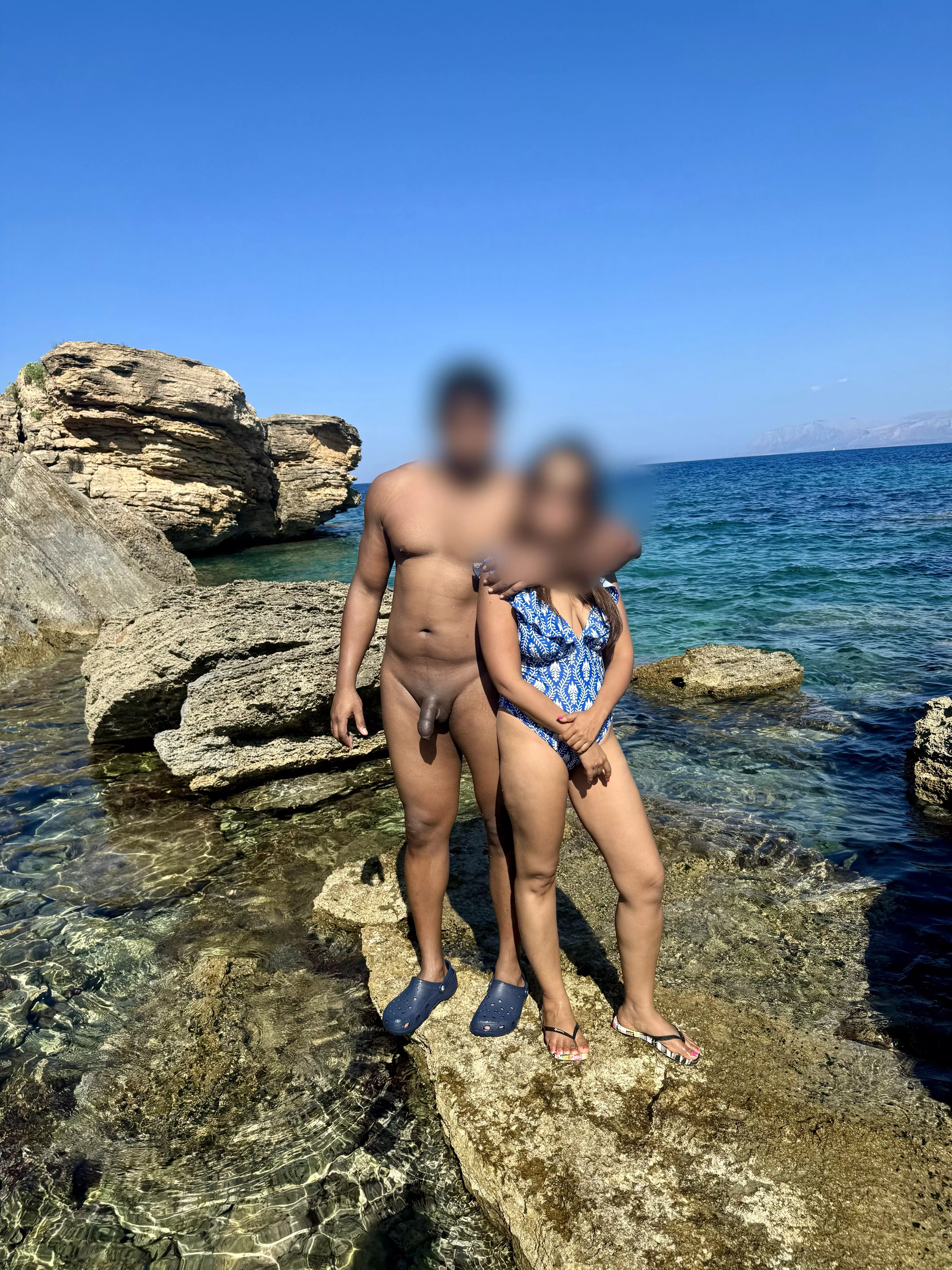 Beach CFNM with wife