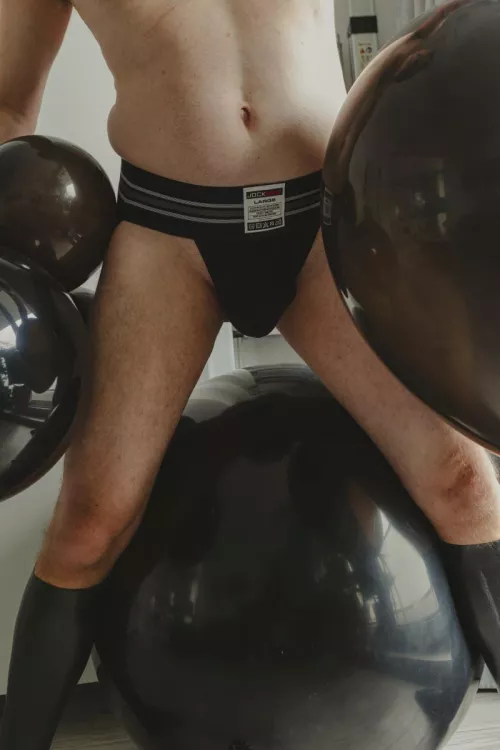 Black jockstrap & rubber