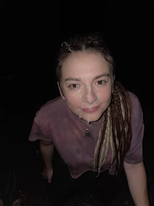 First nighttime outdoor facial, how'd I do? 