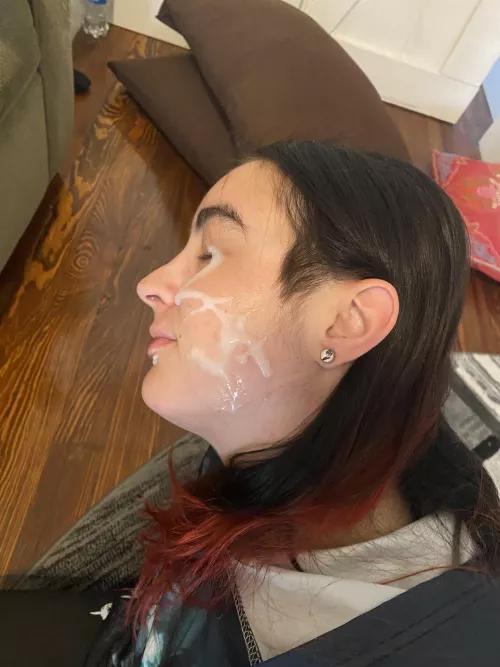 I covered my subs face with my load 