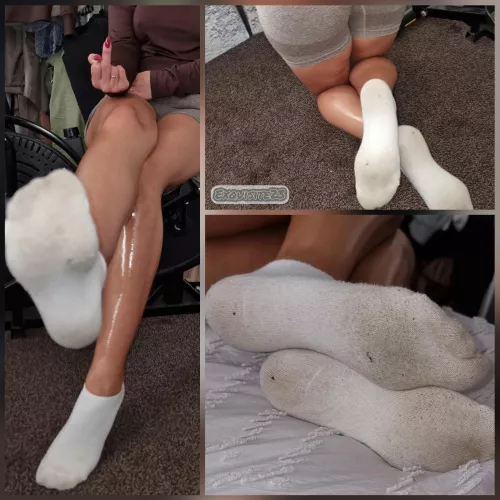 My sweaty post workout ankle socks 