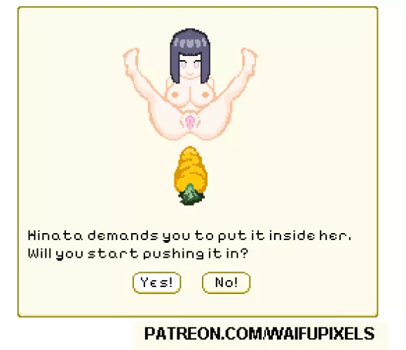 Naruto Fanart Hinata loves receiving a big Carrot!