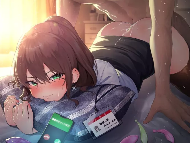 Secretary finally getting knocked up by her boss after four rounds 