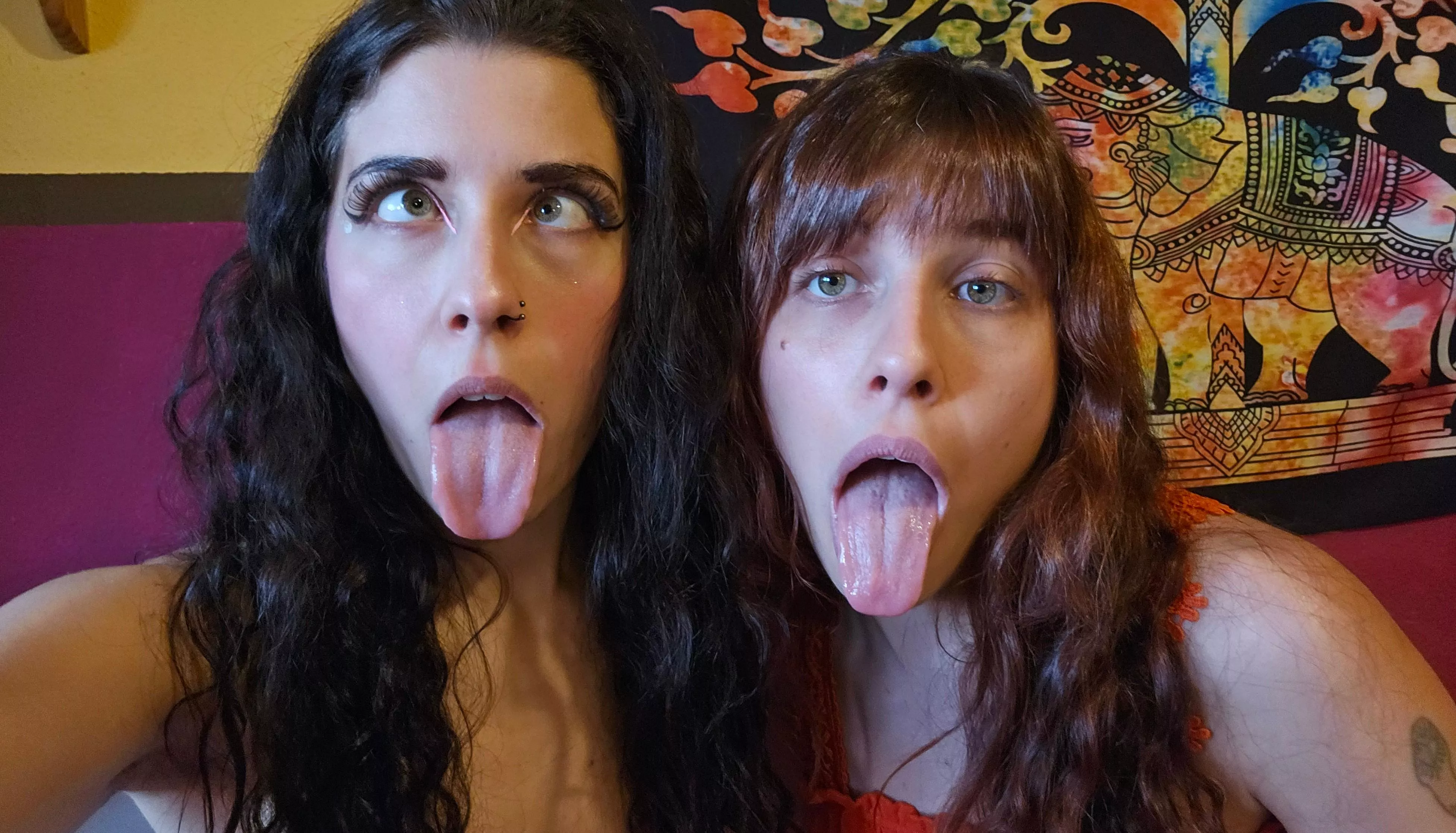 Sister can't surpass my level of ahegaoness!! 