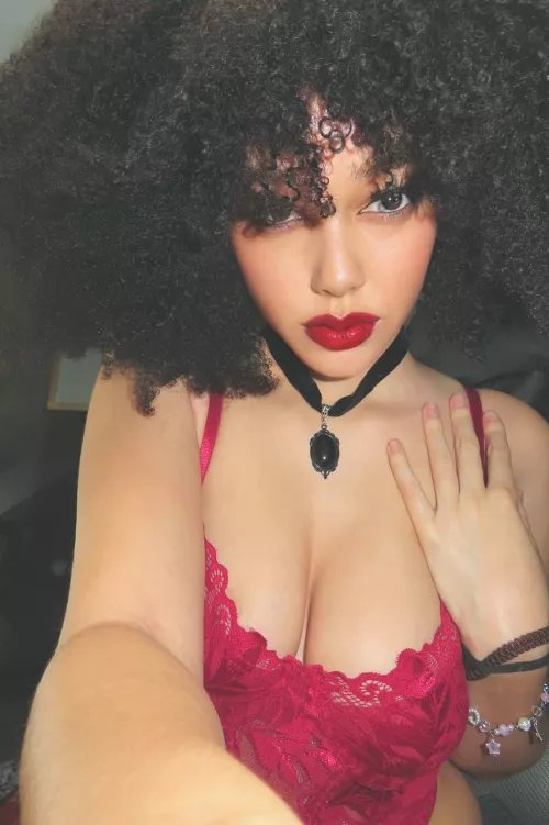 Sometimes I wear white, but when I wear red, I feel a bit naughty!