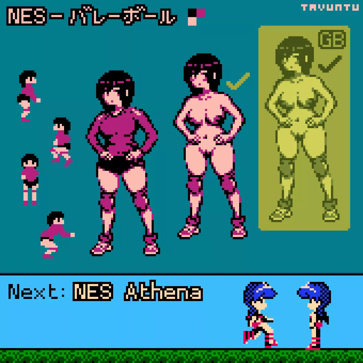 The girl player from Volleyball (NES) in 