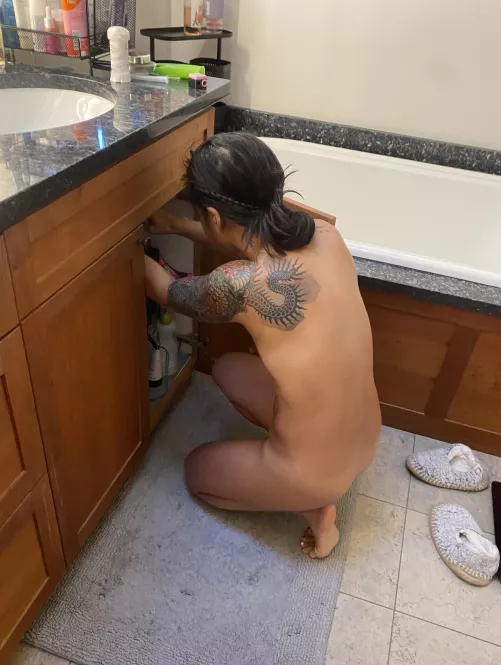 Trying to find that bottle of lotion