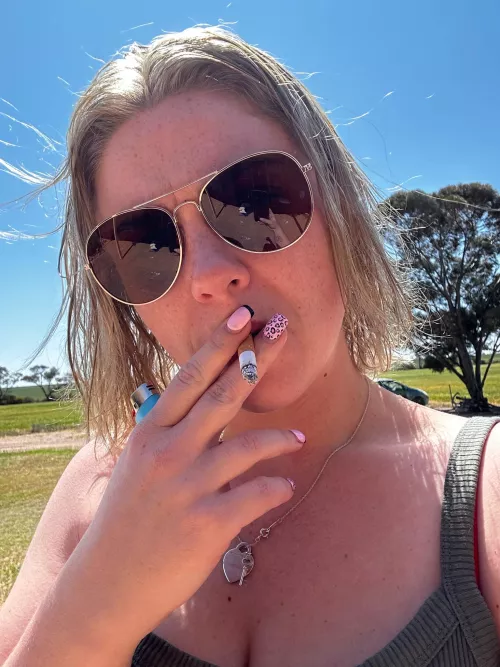 Beautiful day to enjoy a smoke outside 