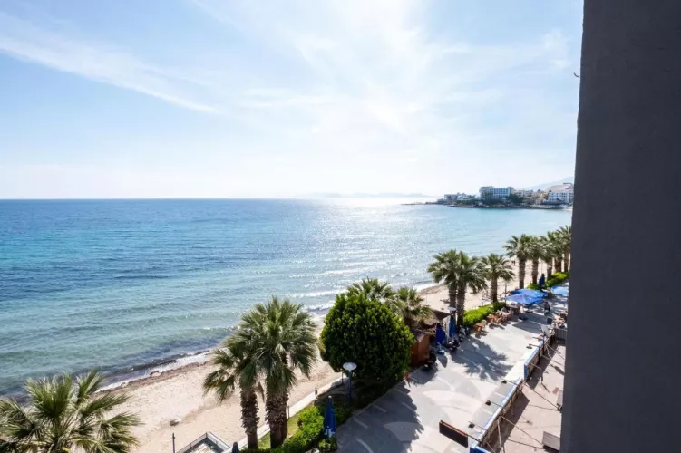 Beautiful view of the beach in Kusadasi