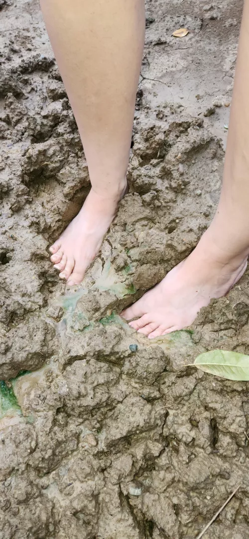 Feet in the mud