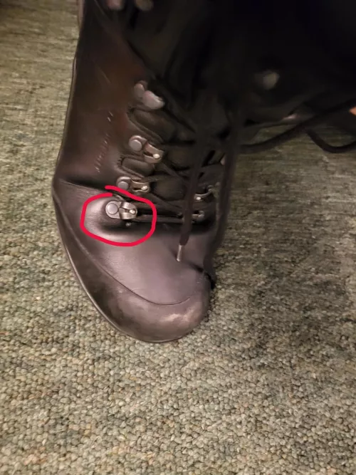 How to break in very stiff leather (Haix boots) due to painful crease in driving foot. (Already walked 100 miles in them!)