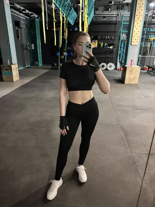 Pretty good cleavage for just a sports bra