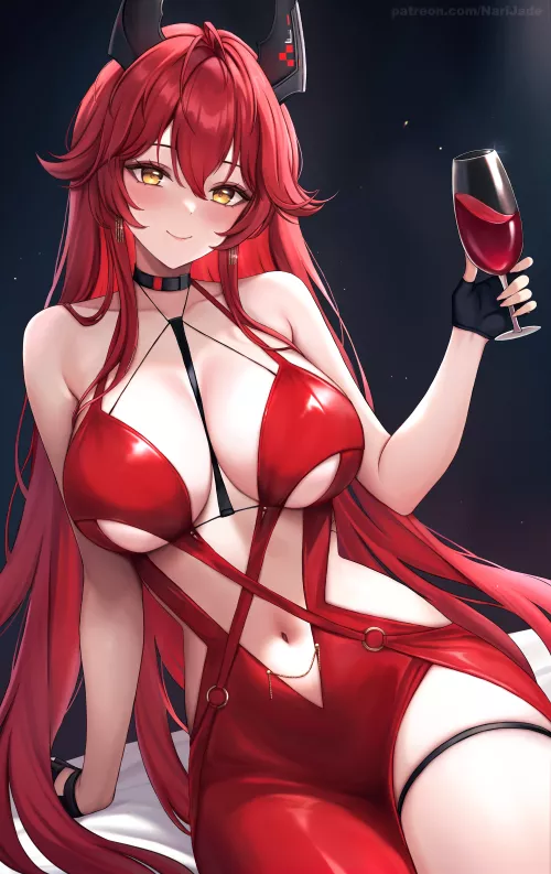 Red Hood with drink (NariJade) [Goddess Of Victory: Nikke]