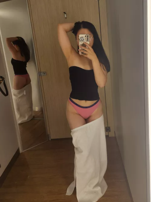 Showing off my thong in the change room