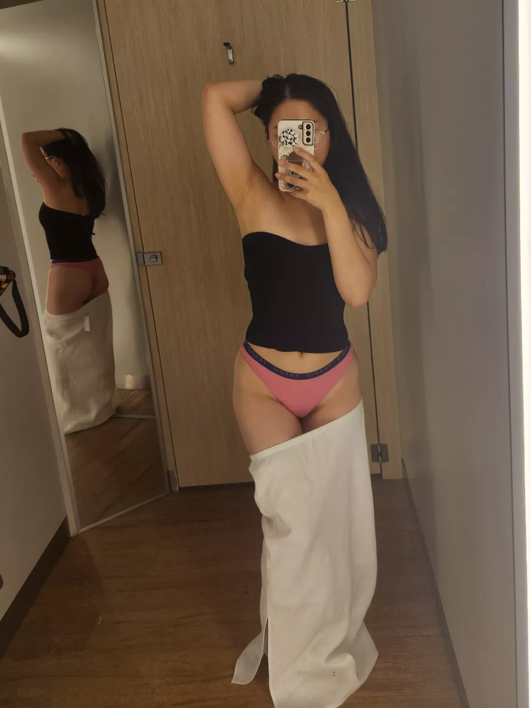 Showing off my thong in the change room