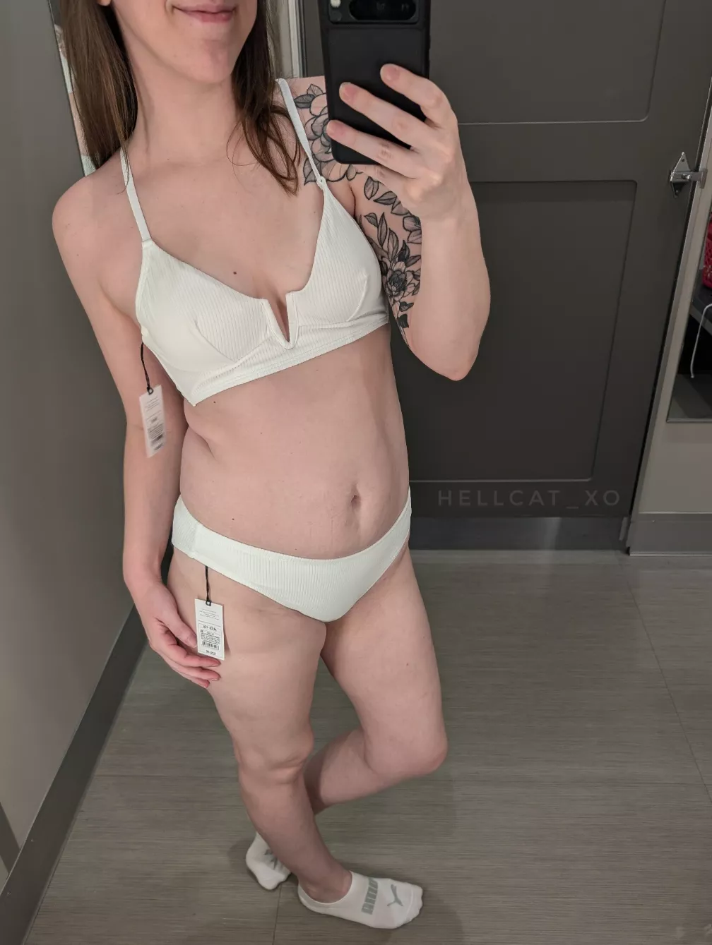 still trying on bikinis even though it's fall now