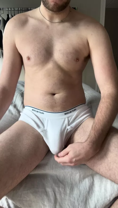 Did someone say man bulge Monday? I love the way these tighty whities make my bulge look! 